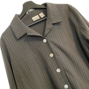 Secretary XL Gray Button Up Business Casual Blazer Geek Minimalist Preppy UB37